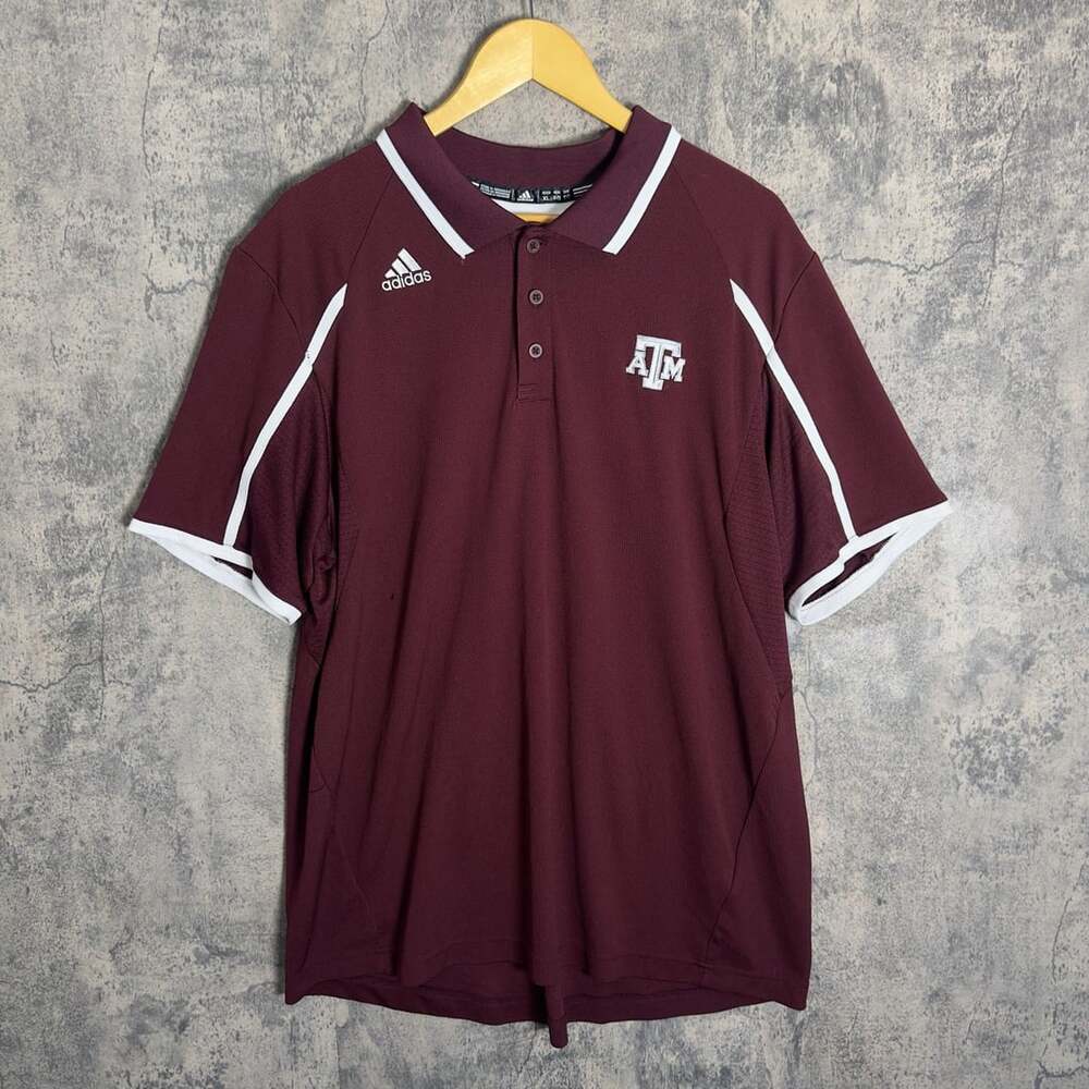 Adidas Texas A&M Aggies Maroon Climalite Polo Shirt Men's XL
